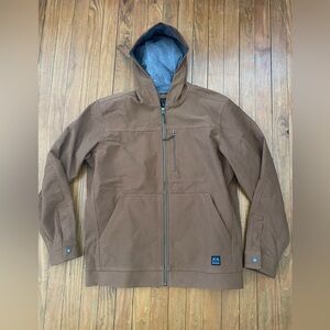 KUIU Men's Brawler Fleece Lined Work Jacket Medium Brown